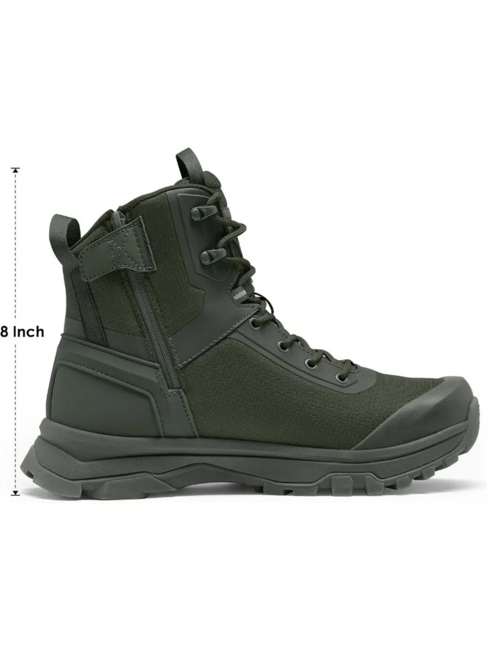 Lightweight Waterproof Tactical Boots for Men | Side Zipper Work Footwear